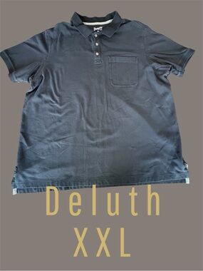 Duluth Trading Co. Men’s Relaxed Fit Polo – Navy, 2XL / XXL with Pocket